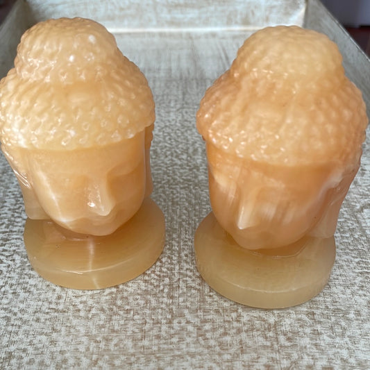 Honey Calcite Buddha Head